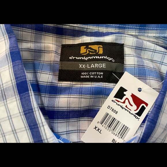 NWT men’s DrunknMunkey plaid shirt - Picture 4 of 4